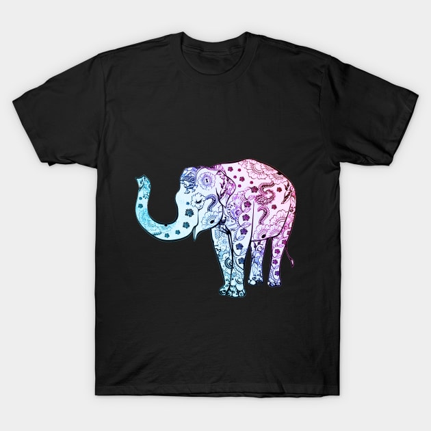 Cute flower power elephant T-Shirt by tonkashirts